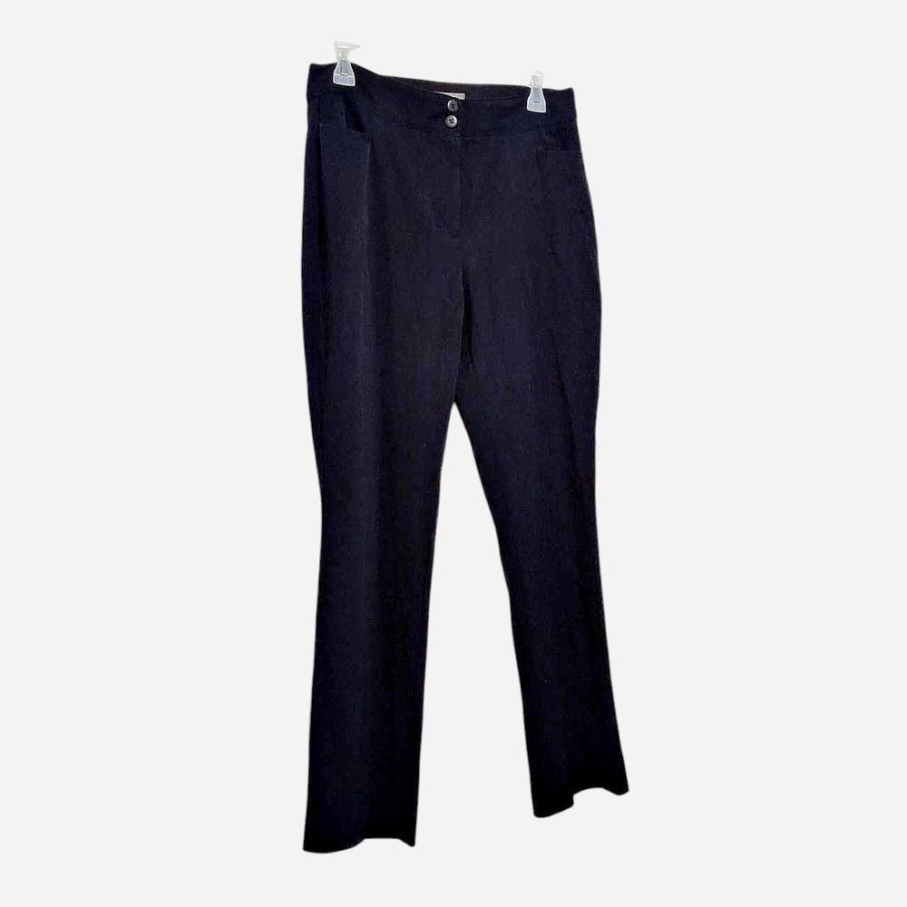 Maurices Dress Pants Women 8 Reg Black Straight Leg Double Button Workwear Chic